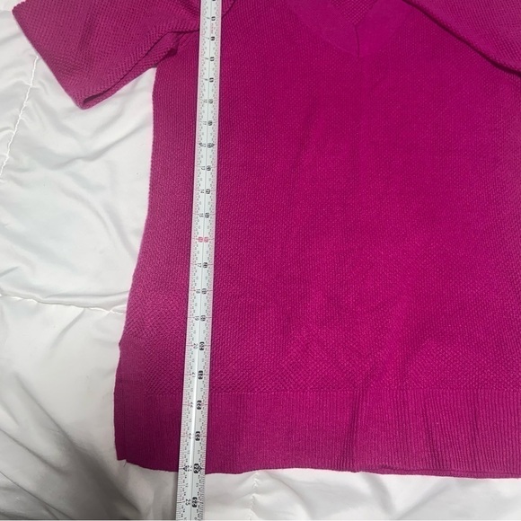 Gap Barbie Pink V Neck Pull Over Sweater Size Small Cotton Blend - Picture 4 of 6